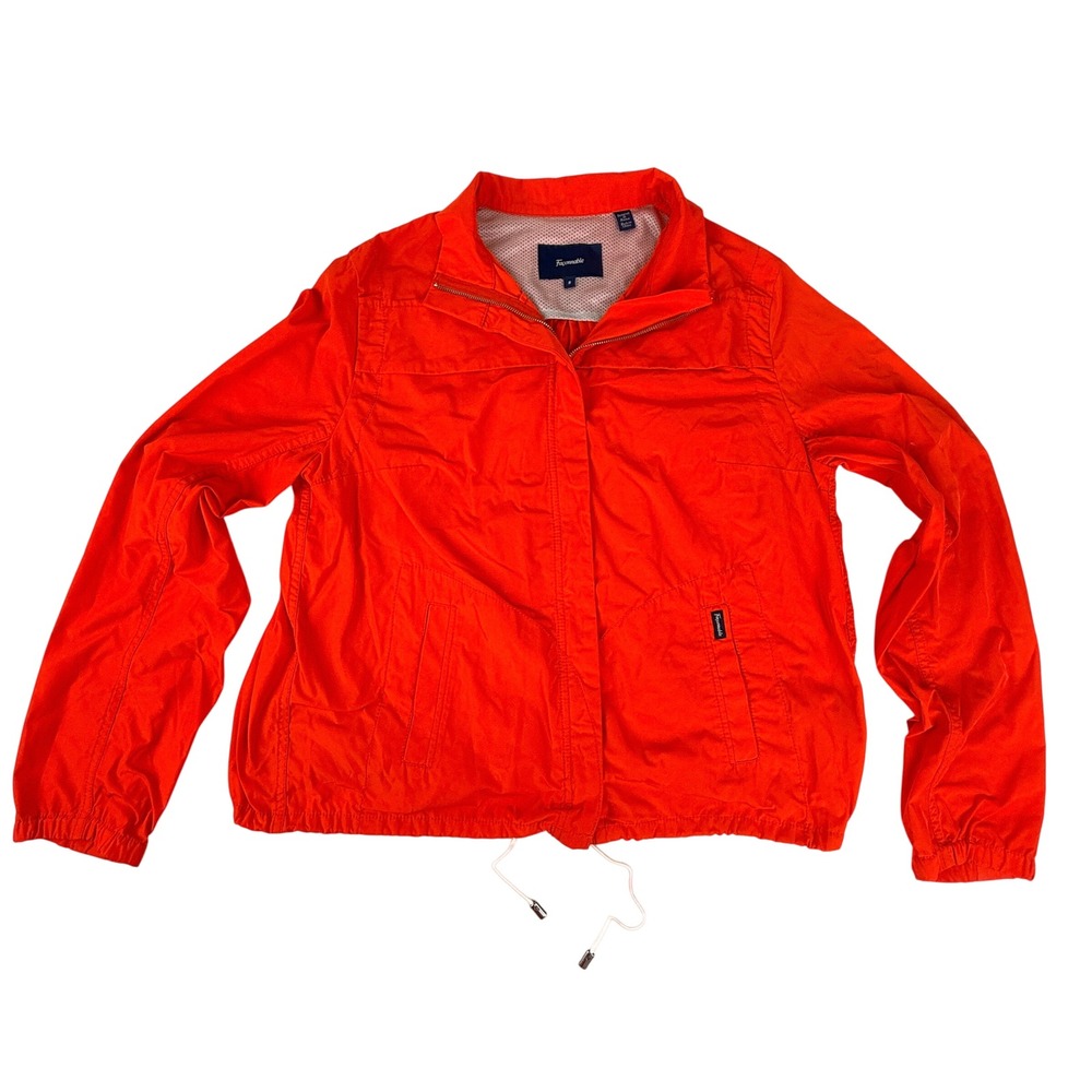 Faconnable Mens Orange Lightweight Full Zip Windbreaker Jacket Small